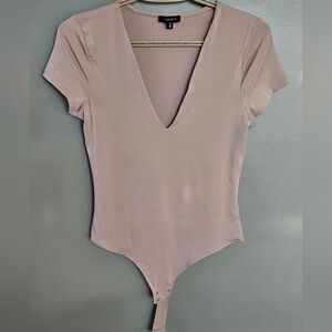DYNAMITE Tan Bodysuit Top